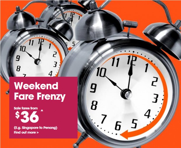 It's Weekend Fare Frenzy from SGD36 with Jetstar