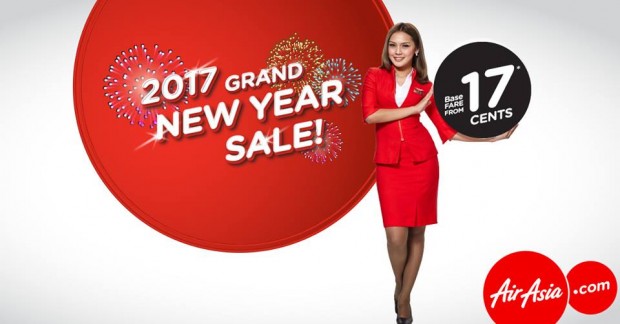 Travel more on 2017 from 17 Cents with AirAsia