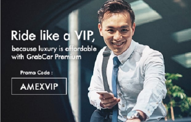 Enjoy S$7 savings daily on GrabCar Premium with American Express Card