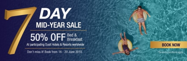 Dusit 7-Day Mid-Year Sale with 50% off Hotel Bookings