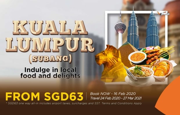 Fly to Kuala Lumpur with Firefly from SGD63