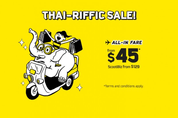 Scoot to Bangkok with Thai-riffic Seat Sale from SGD45