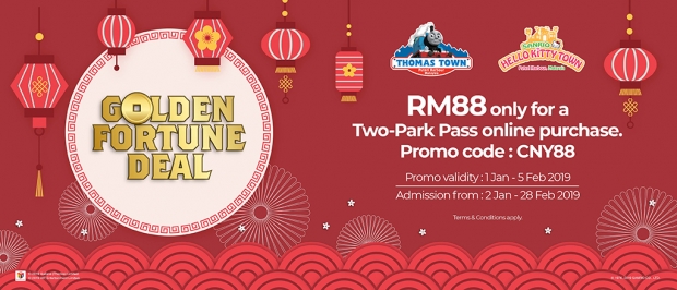 RM 88 for Two-Park Pass in Puteri Harbour this Chinese New Year