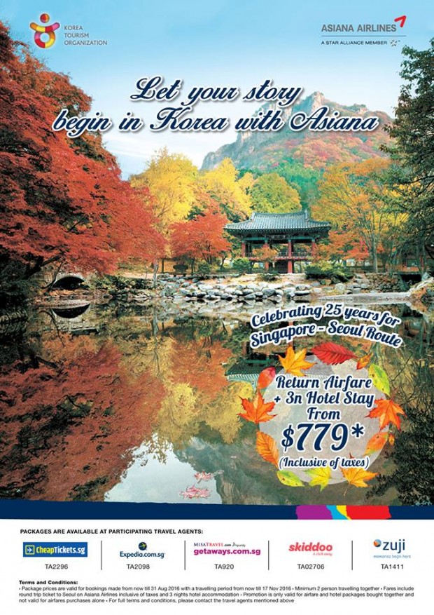 Let Your Stay Begin in Korea with Asiana: Package Deal from SGD779