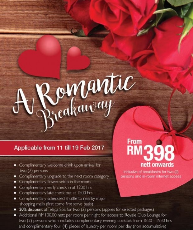 Valentine's Package in The Royale Chulan Kuala Lumpur from RM398