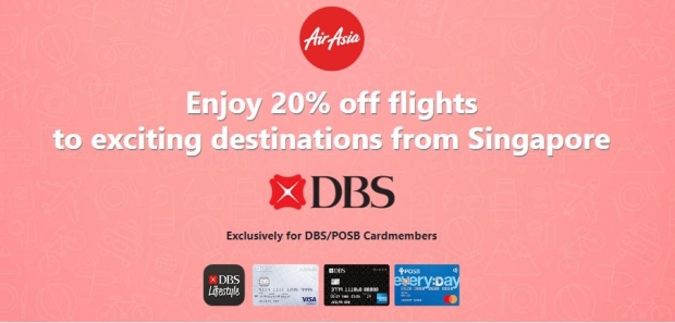 20% Savings on Flights in AirAsia with DBS Card