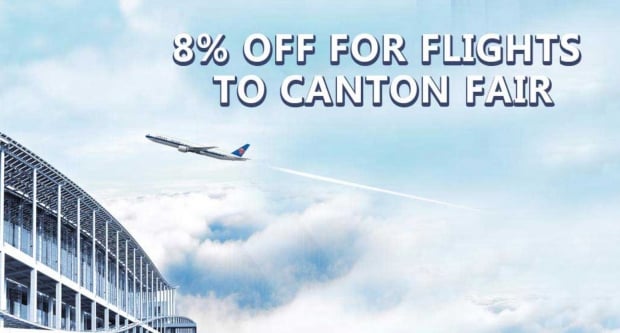 8% Off for Flights to Canton Fair on China Southern Airlines