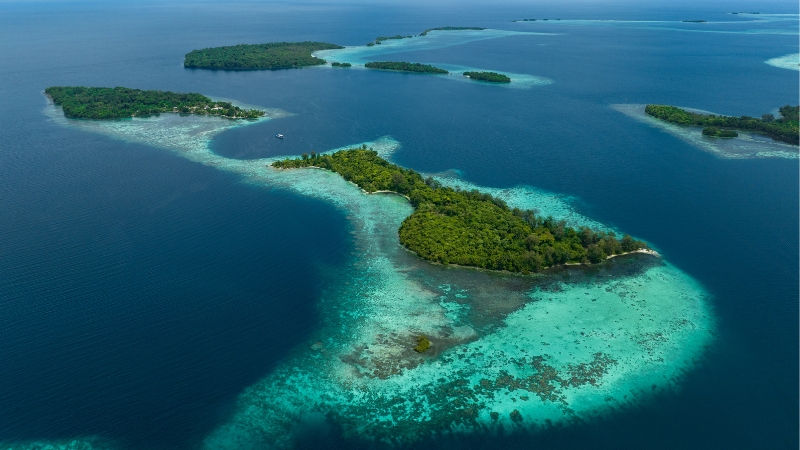 solomon islands aerial view