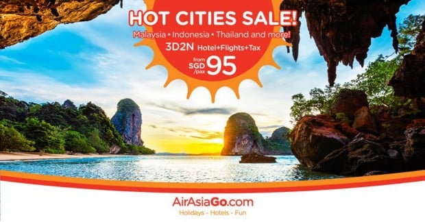 Hot Cities on Sale from SGD95 with AirAsiaGo
