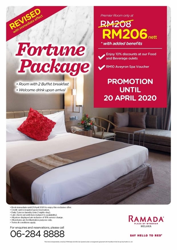 Fortune Package from RM206 at Ramada Melaka