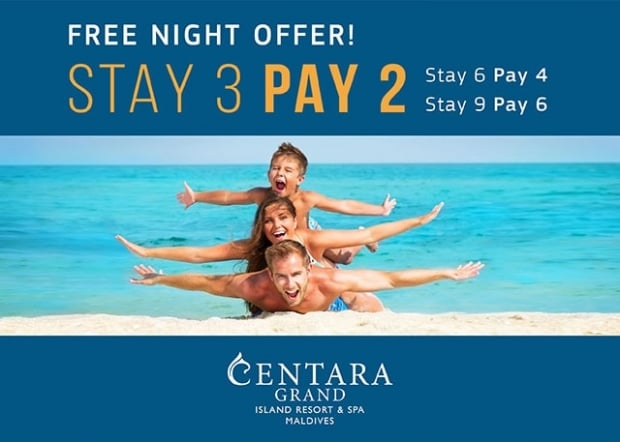 Complimentary Night from Centara Grand Island Resort & Spa Maldives