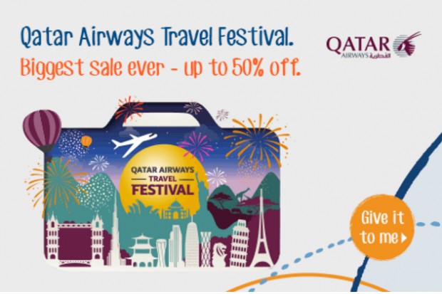 Up to 50% Off: Qatar Airways Travel Festival with Zuji 1