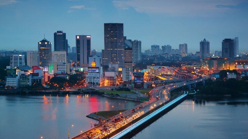 johor bahru in the evening