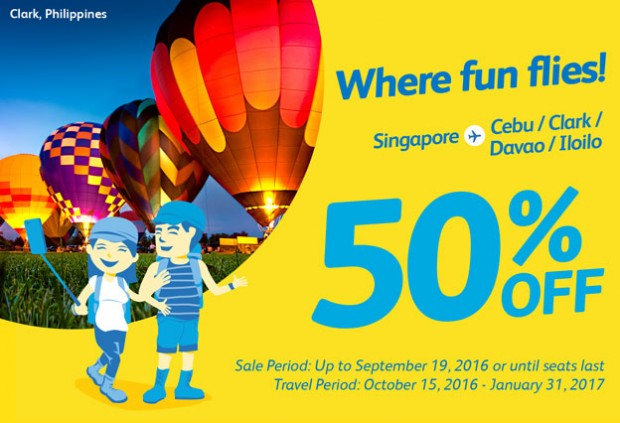 Fly to Philippines with Cebu Pacific and Save 50% on your Flight Fares