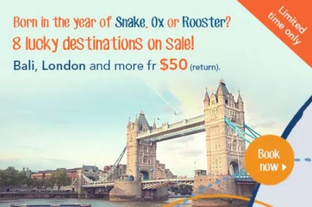 CNY Special | Fly to 8 Lucky Destinations via Zuji from SGD50