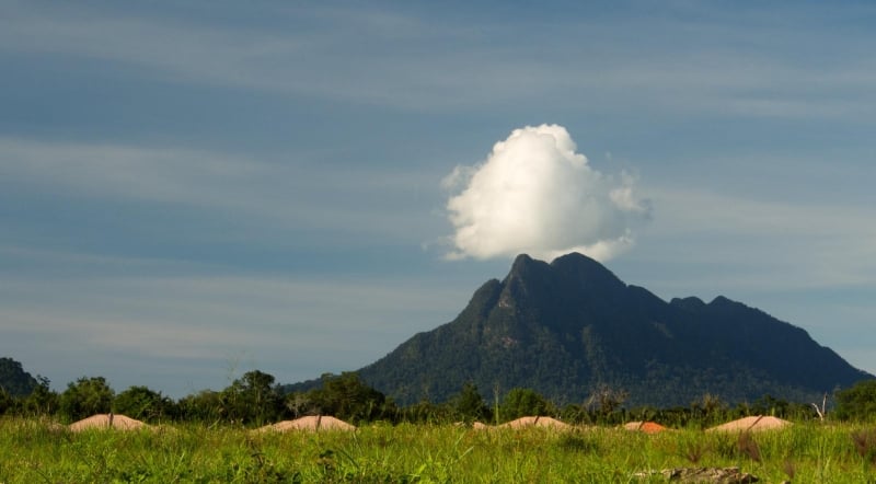 mount santubong from a distance