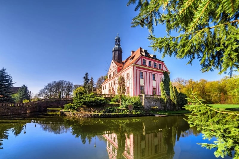 Pink Airbnb Castle in Poland