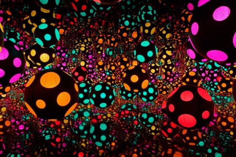 My Heart is Dancing into the Universe by yayoi kusama
