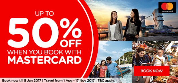 Book with your MasterCard and Enjoy Up to 50% Savings on AirAsia Flights