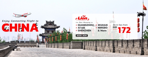 Fly to China with Thai Lion Air