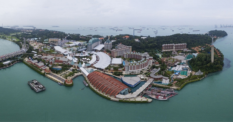 aerial view of sentosa