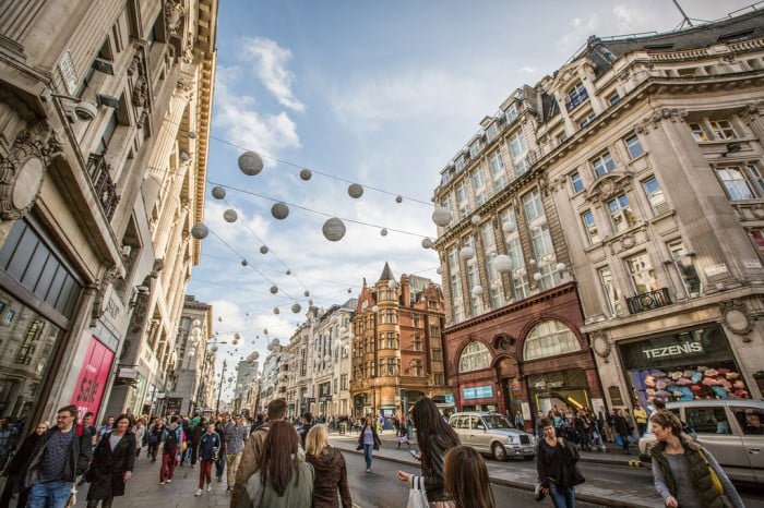 Regent Street and Oxford Street