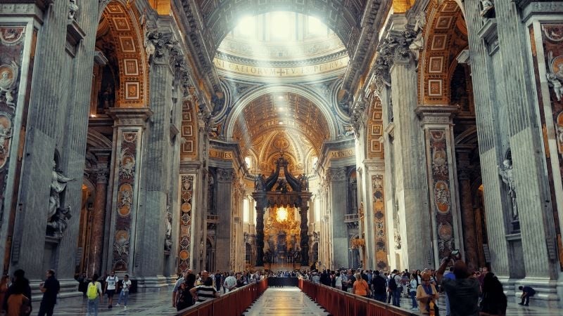 inside a basilica