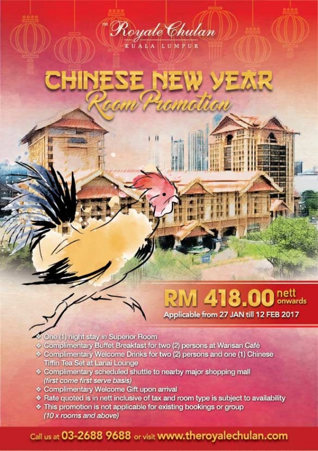 Celebrate Chinese New Year in The Royale Chulan Kuala Lumpur from RM418