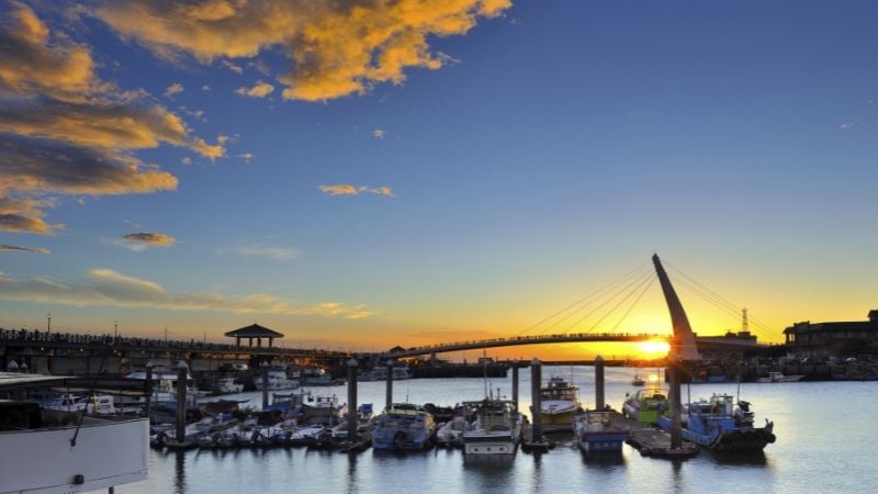 sunset at Tamsui