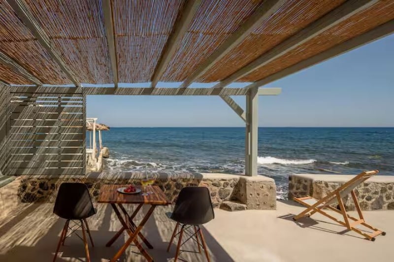 seaside Airbnb Stays in Santorini with Caldera Views