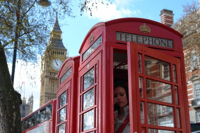 london red telephone box