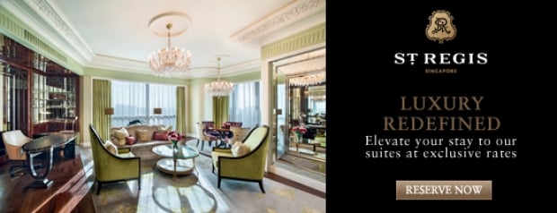 Enjoy Up to 15% Savings when you Book till Sunday in St. Regis Singapore
