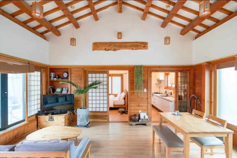 where to stay south korea: hanok villa in jeju