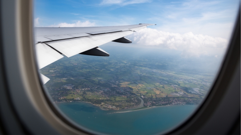 view from a plane window