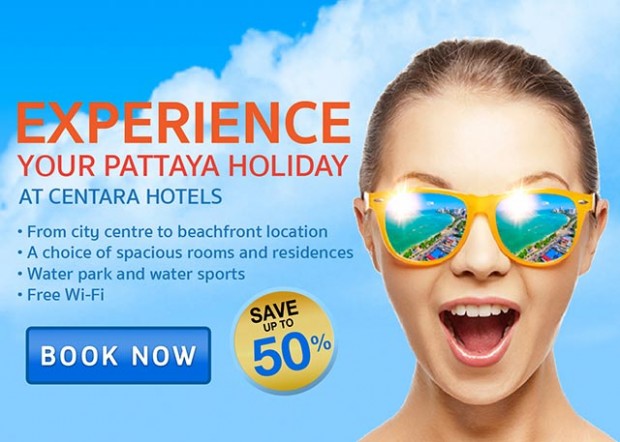 Enjoy Up to 50% Savings on your Holiday in Pattaya with Centara Hotels