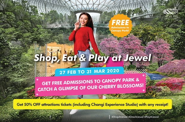 Free Admission - Shop, Eat, and Play at Jewel Changi Airport