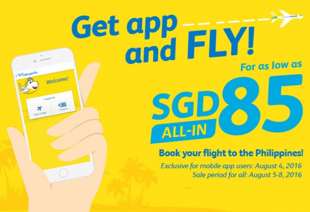 Get App and Fly to Philippines with Cebu Pacific from SGD85