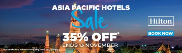 Asia Pacific Hotels Sale at 35% Discount with DoubleTree by Hilton