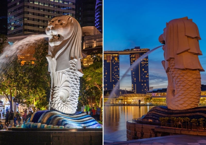 Merlion statue maintenance