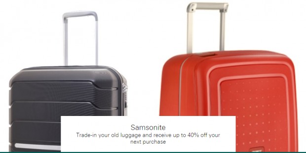 Trade-in your Old Luggage and Enjoy Up to 40% Off for a New Samsonite with HSBC