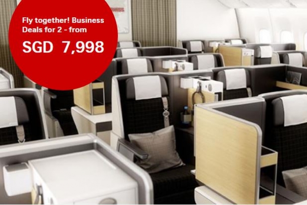 Fly Together this Valentine's - Business Deals for 2 in Swiss Airlines