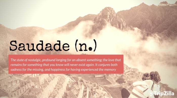 Saudade - Travel Word Definition - Typography - Wanderlust | Tapestry