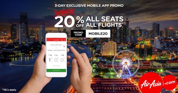 3-Day Exclusive Mobile App Promo | Enjoy 20% Off All Seats on AirAsia Flights