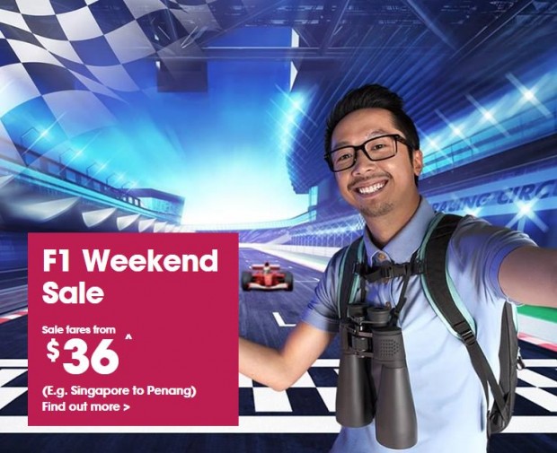 F1 Weekend Sale at Jetstar from SGD36
