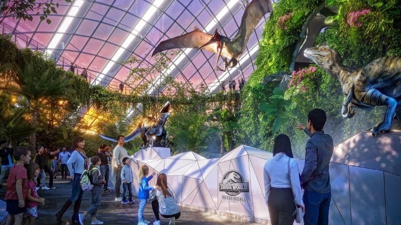 Jurassic World exhibition in Cloud Forest Singapore
