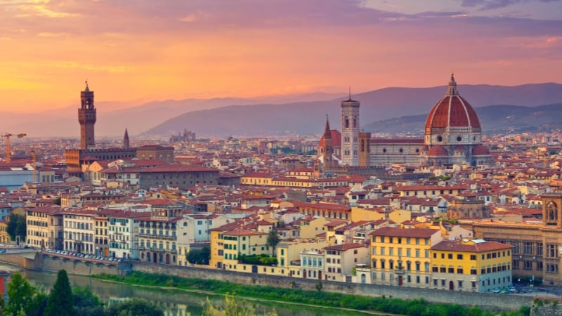 skyline of florence, italy