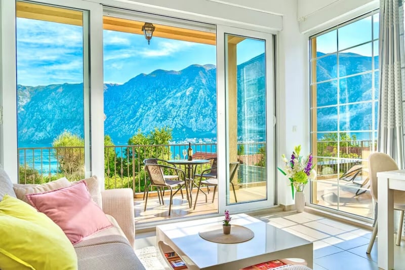 hillside Airbnb stays in Kotor