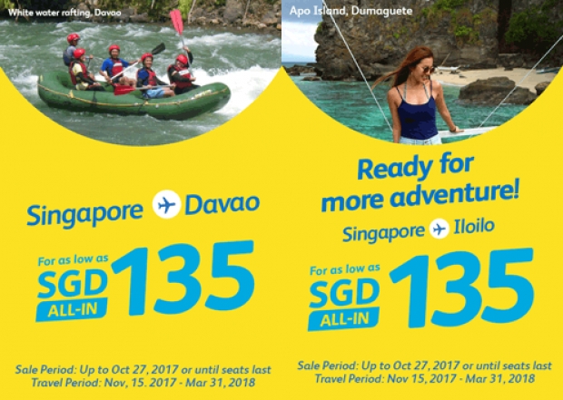 Fly to Philippines with Cebu Pacific from SGD135