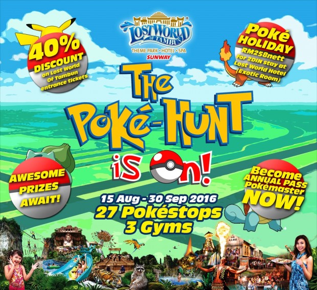 Enjoy Up to 40% Discount on Lost World of Tambun Tickets with Pokemon Go