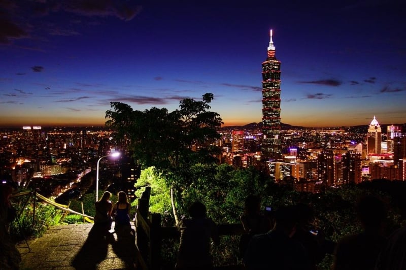 Ngắm tòa tháp Taipei 101 từ Núi Voi